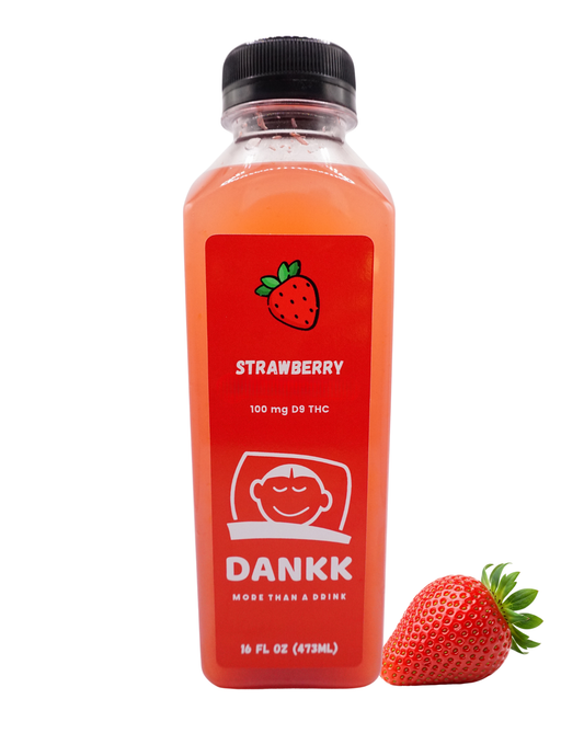 Dankk Strawberry Juice (16 oz) - 100mg D9 THC