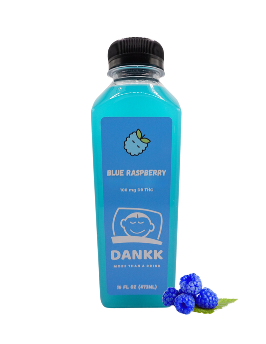 Dankk Blue Raspberry Juice (16 oz) - 100mg D9 THC