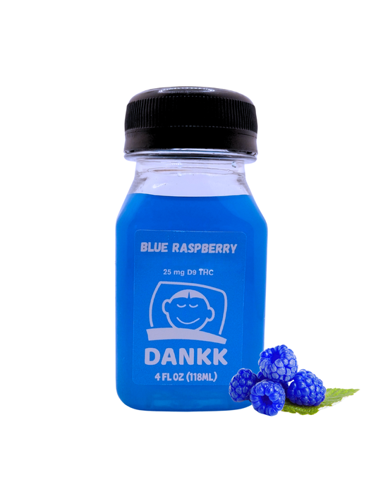 Dankk Blue Razz Juice (4 oz) - 25mg D9 THC
