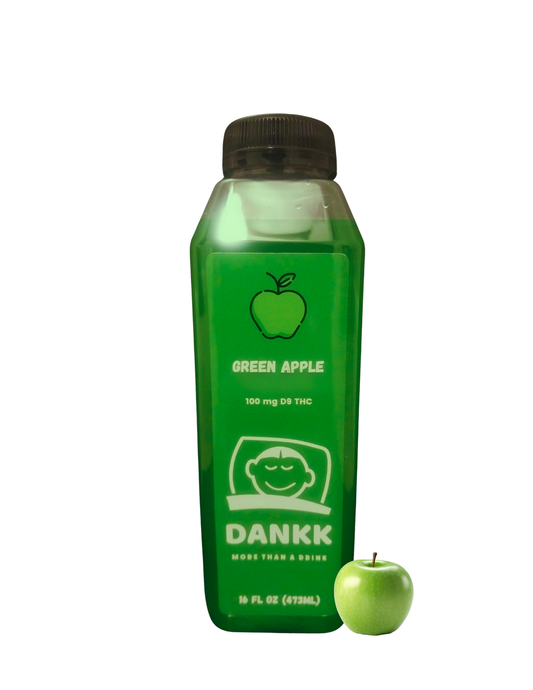 Dankk Green Apple Juice (16 oz) - 100mg D9 THC