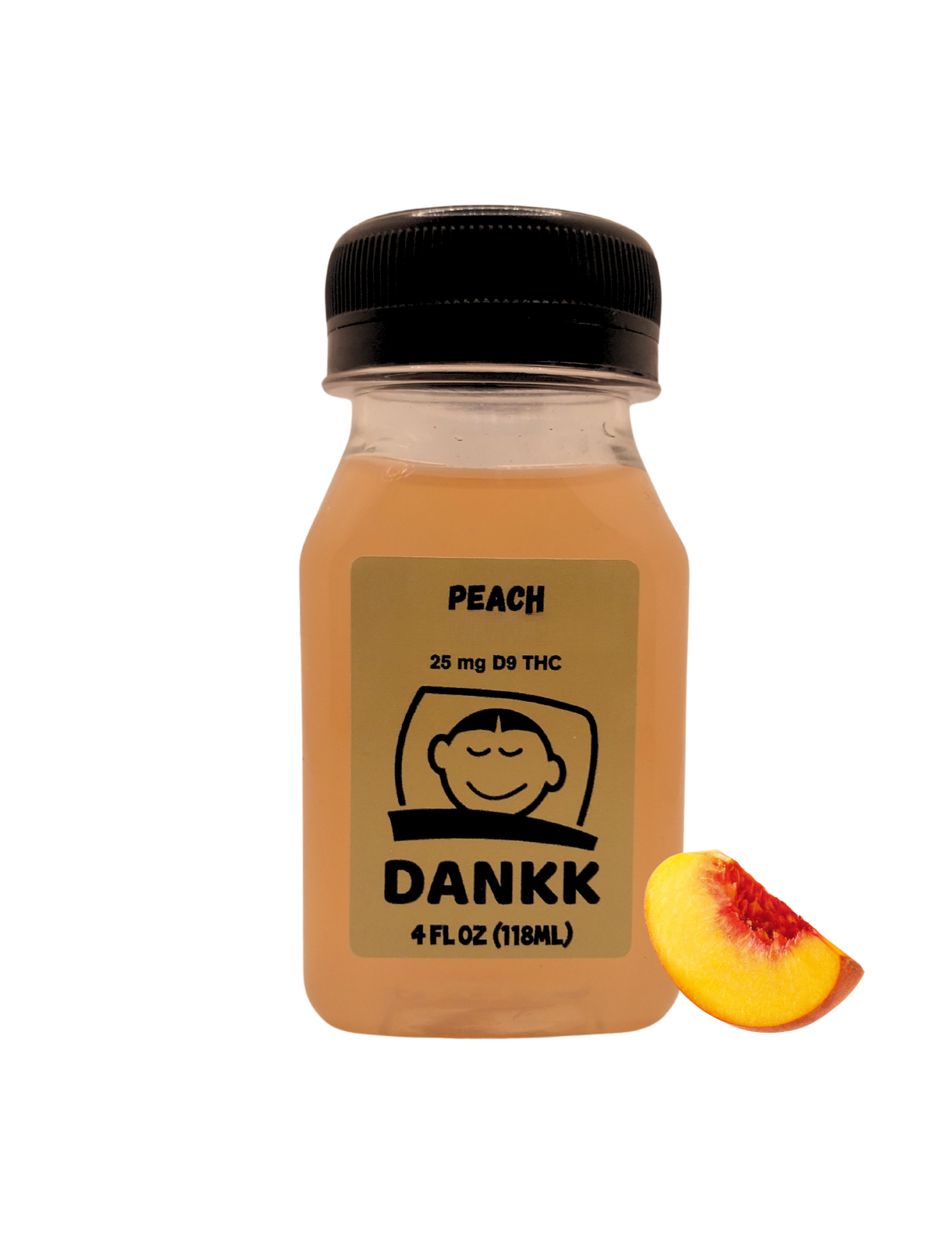 Dankk Peach Juice (4 oz) - 25mg D9 THC